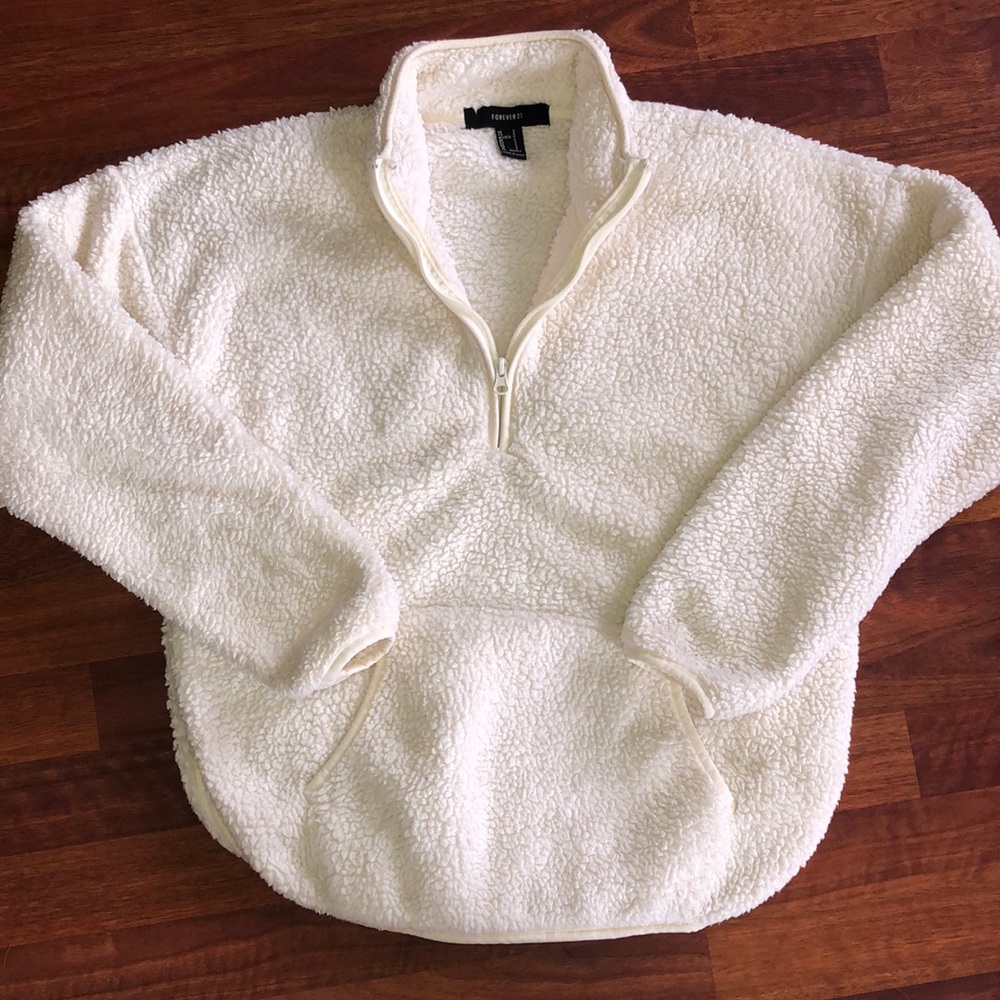 Cream Sherpa pullover
